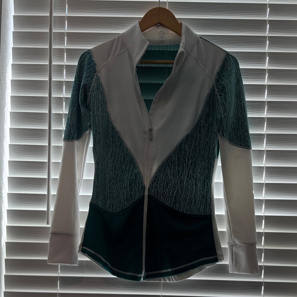 BuffBunny Teal Jaquard Zip-Up Jacket